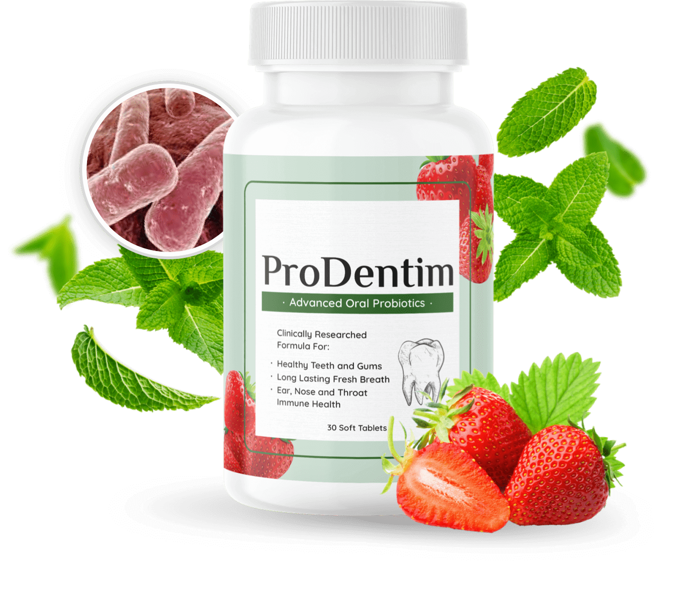 ProDentim single bottle plus probiotics strains